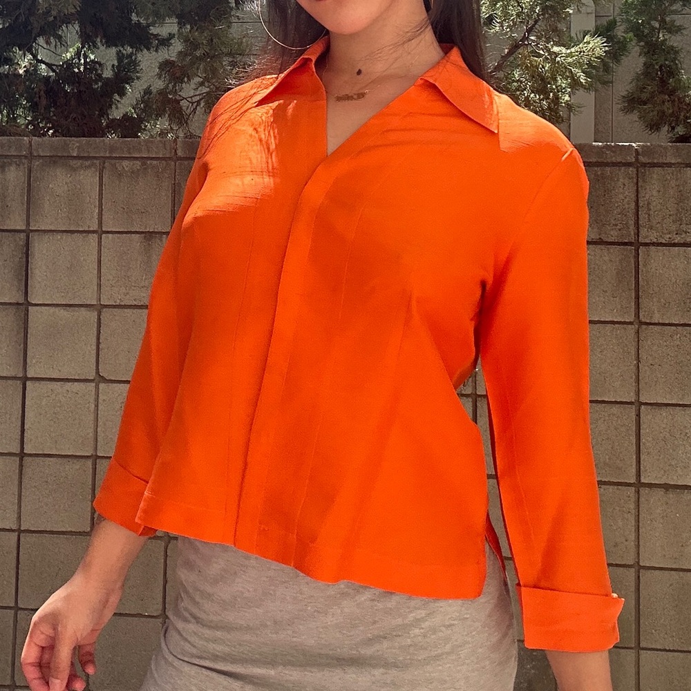 Clio Petites Vintage Silk Blouse